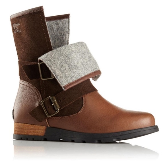 Sorel Brown Major Moto Boots Size 7 - Picture 2 of 15